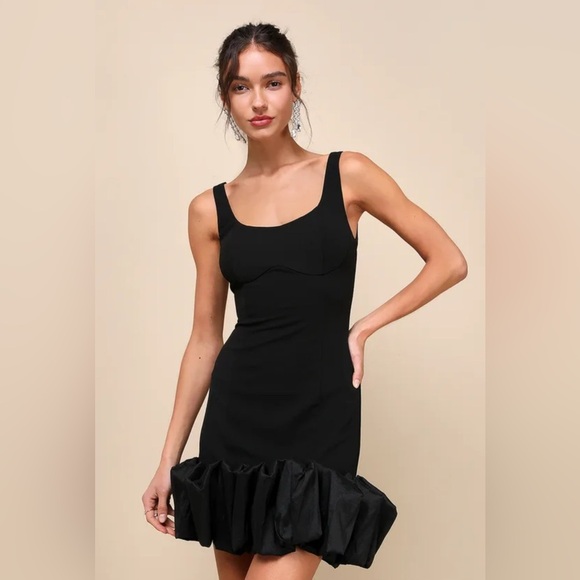 Essentially Flirty 3D Ruffle Hem Bodycon Mini Dress! - Picture 1 of 8